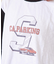 10/-スラブ天竺 袖プリント ロング Tシャツ