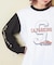10/-スラブ天竺 袖プリント ロング Tシャツ