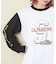 10/-スラブ天竺 袖プリント ロング Tシャツ
