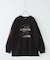 10/-スラブ天竺 袖プリント ロング Tシャツ