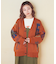 カレッジ ロゴ モチーフ ジャガード ニット カーディガン