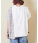 ストライプ 切替 フレンチスリーブ ロゴ Tシャツ