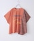 ストライプ 切替 フレンチスリーブ ロゴ Tシャツ