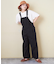 綿 ツイル ワイド サロペット パンツ
