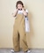 綿 ツイル ワイド サロペット パンツ