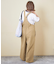 綿 ツイル ワイド サロペット パンツ