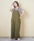 綿 ツイル ワイド サロペット パンツ