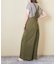 綿 ツイル ワイド サロペット パンツ