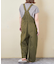 綿 ツイル ワイド サロペット パンツ