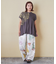 32/-天竺 ロゴプリント シャーリング フレンチスリーブ Tシャツ
