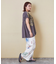 32/-天竺 ロゴプリント シャーリング フレンチスリーブ Tシャツ