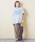 21/-OE天竺 汗染み防止 加工 ロゴプリント Tシャツ