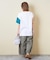21/-OE天竺 汗染み防止 加工 ロゴプリント Tシャツ