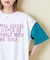 21/-OE天竺 汗染み防止 加工 ロゴプリント Tシャツ