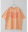 21/-OE天竺 汗染み防止 加工 ロゴプリント Tシャツ