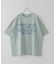 21/-OE天竺 汗染み防止 加工 ロゴプリント Tシャツ
