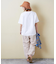 21/-シルケット風天竺 接触冷感 ロゴプリント Tシャツ