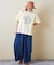 21/-シルケット風天竺 接触冷感 ロゴプリント Tシャツ