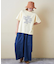21/-シルケット風天竺 接触冷感 ロゴプリント Tシャツ