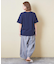 21/-シルケット風天竺 接触冷感 ロゴプリント Tシャツ