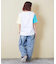 21/-シルケット風天竺 接触冷感 ロゴプリント Tシャツ