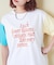 21/-シルケット風天竺 接触冷感 ロゴプリント Tシャツ
