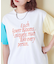 21/-シルケット風天竺 接触冷感 ロゴプリント Tシャツ