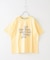 21/-シルケット風天竺 接触冷感 ロゴプリント Tシャツ