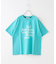 21/-シルケット風天竺 接触冷感 ロゴプリント Tシャツ