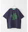 21/-シルケット風天竺 接触冷感 ロゴプリント Tシャツ