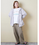 21/-シルケット風天竺 接触冷感 裾タック Tシャツ