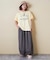 21/-シルケット風天竺 接触冷感 裾タック Tシャツ