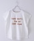 21/-OE天竺 フレンチスリーブ ブラシ刺繍 ロゴ Tシャツ