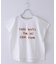 21/-OE天竺 フレンチスリーブ ブラシ刺繍 ロゴ Tシャツ