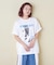 21/-OE天竺 箔プリント ロゴ Tシャツ