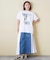 21/-OE天竺 箔プリント ロゴ Tシャツ