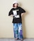 21/-OE天竺 箔プリント ロゴ Tシャツ
