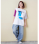21/-OE天竺 箔プリント ロゴ Tシャツ