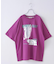 21/-OE天竺 箔プリント ロゴ Tシャツ