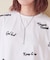 21/-OE天竺 ランダム ロゴ 刺繍 Tシャツ