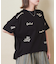 21/-OE天竺 ランダム ロゴ 刺繍 Tシャツ