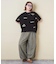 21/-OE天竺 ランダム ロゴ 刺繍 Tシャツ