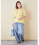 21/-OE天竺 ランダム ロゴ 刺繍 Tシャツ