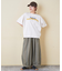 21/-OE天竺 ロゴ 刺繍 ドルマン Tシャツ