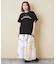 21/-OE天竺 ロゴ 刺繍 ドルマン Tシャツ
