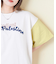 21/-OE天竺 ロゴ 刺繍 ドルマン Tシャツ