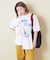 26/-天竺 パウダー加工 リメイク風 切り替え シャーリング Tシャツ