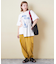 26/-天竺 パウダー加工 リメイク風 切り替え シャーリング Tシャツ