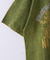 26/-天竺 パウダー加工 リメイク風 切り替え シャーリング Tシャツ