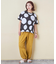 26/-OE天竺 ドット プリント 汗染み防止 加工 ドルマン Tシャツ